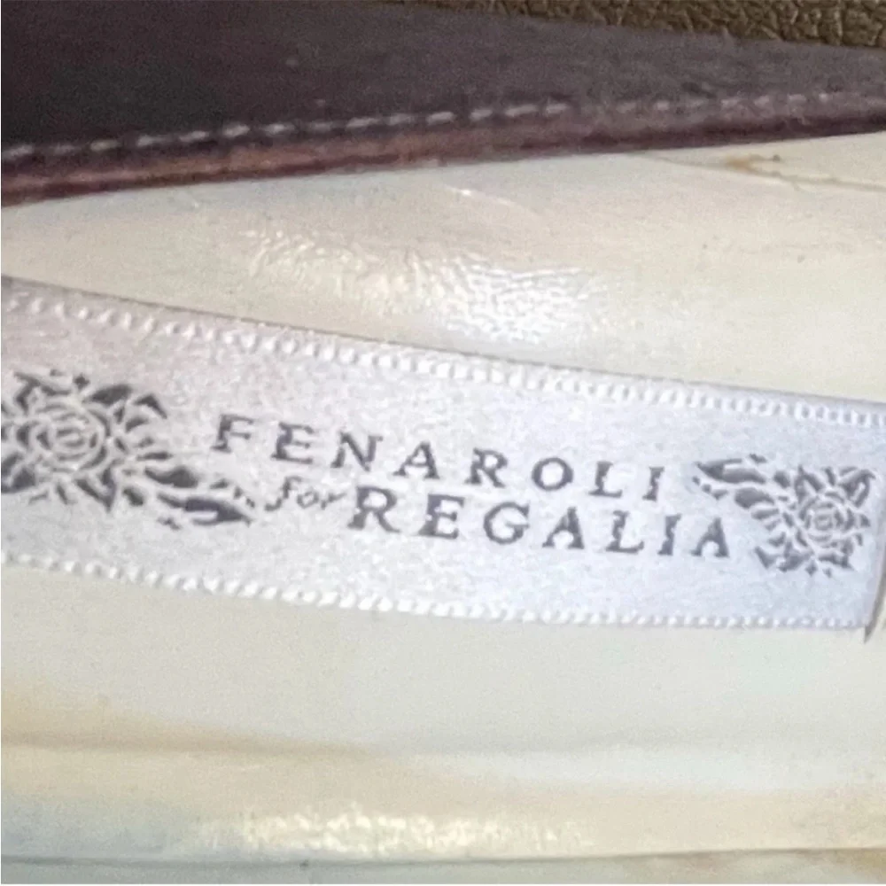 Fenaroli for Regalia Sable Brown Silk Formal Pumps - Size 8